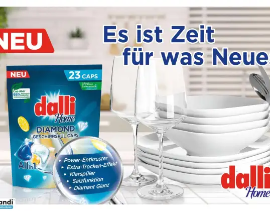 dalli Home Diamond Geschirrspül-Caps All in 1 | 23 Spülmaschinentabs