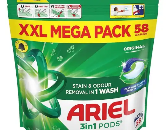 Ariel Colour All-in-1 Pods Liquid Capsules 58 Washes - 10.80€