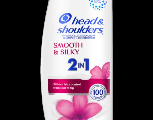 H&amp; S Shampoo 2in1 330 ml Smooth &amp; Silky Anti-Dandruff | Total Smoothness | Wholesaler