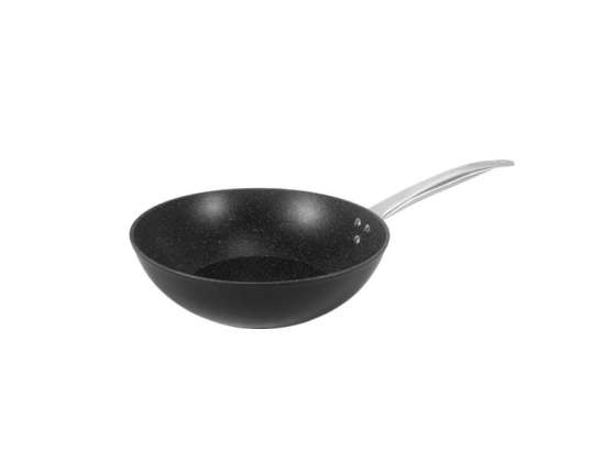Oliver Voltz OV54420N28, Biostone Series, Aluminum Forged Wok, Ø28*8.0 cm, Marble non-stick coating