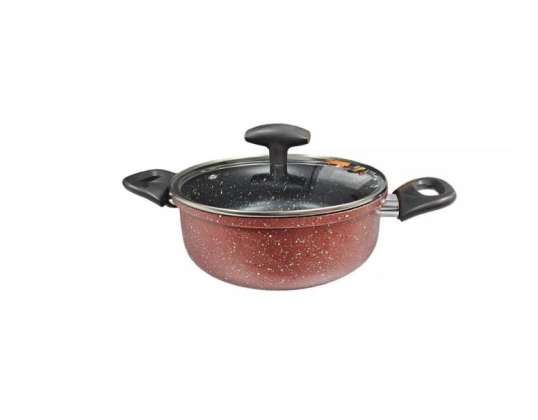 Sauce Pot Rosberg R51318G22, 22cm/2.8l, Marble coating, Induction, Bordeaux melange