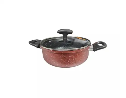 Sauce Pot Rosberg R51318G26, 26cm./5.4l., Marble coating, Induction, Bordeaux melange