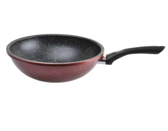 Rosberg R51320G26H, Wok Pan, 26cm, Marble Coated, Induction, Bordeaux Melange