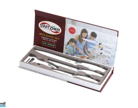 Switzner Knivsett - Keramisk Non Stick Belegg - 4 deler
