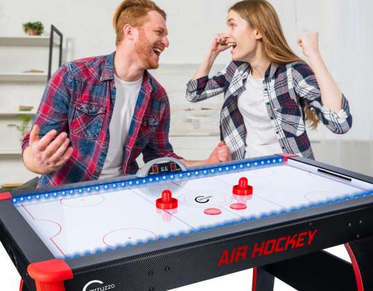 Großer Airhockey-LED-Tisch + automatischer Zähler – Carruzzo