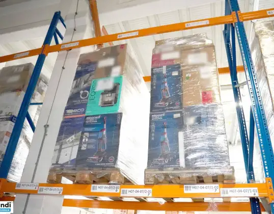 Malé elektrické spotřebiče – od 500 do 2 000 € za paletu - Akumulátorový vysavač / žehlička / mikrovlnná trouba