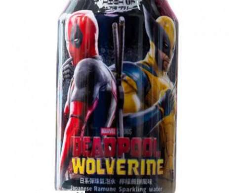 High Up Japanese Ramune Deadpool Sparkling Water Lemon Fern Cake flavor 330ml