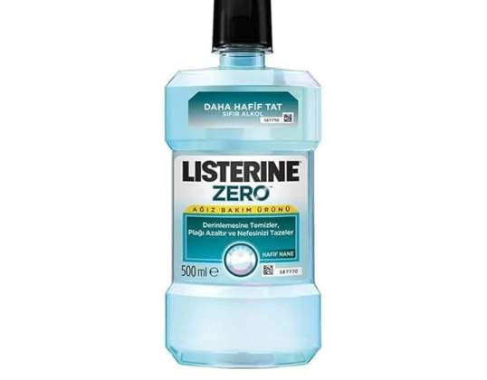 Listerine ústní voda 500 ml mentol bez alkoholu | Jemná svěžest | Velkoobchod