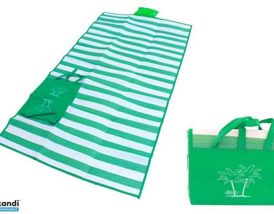 TAPETE DE PRAIA AG366A COM ALMOFADA VERDE
