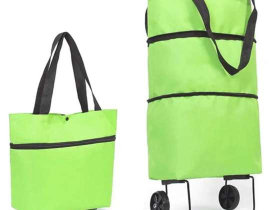 AG392 FOLDING BAG ON WHEELS GREEN