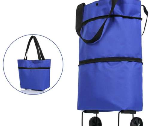 AG392C FOLDING BAG ON WHEELS BLUE