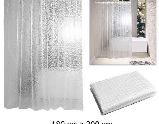 CORTINA DE CHUVEIRO AG655A 3D 180X200
