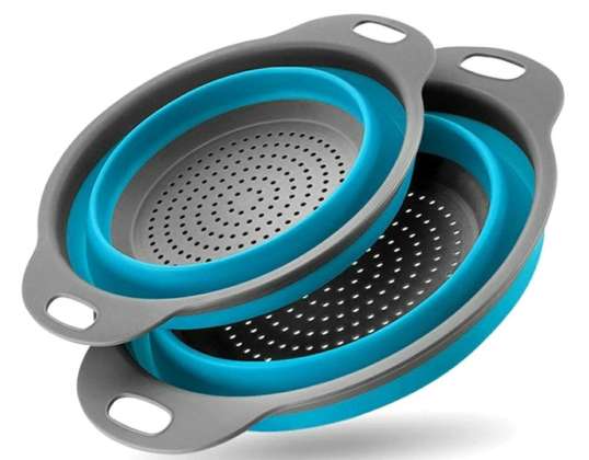 AG659J PASSOIRE SILIK. PLIABLE 2PCS BLU