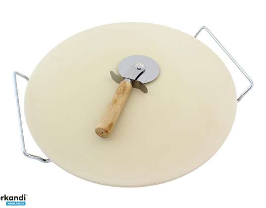 AG680 PIZZA STONE 33CM + KNIFE