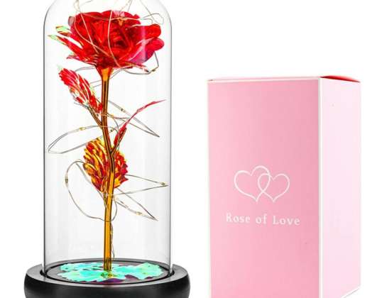 AG776 ETERNAL ROSE IN GLASS - LED