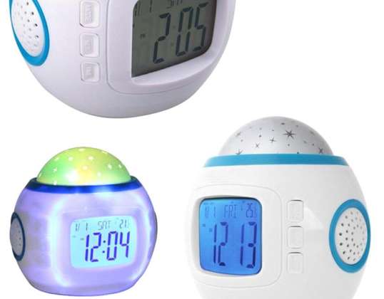 AK234 ALARM CLOCK STAR PROJECTOR 10 MELODIES