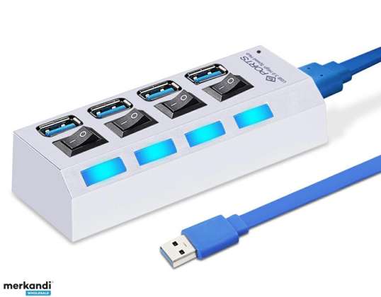 AK244C HUB USB 3.0 4 PORT B/Z WHITE