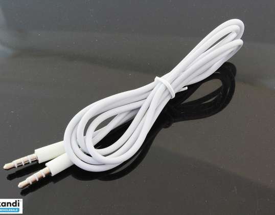 AK293C CÂBLE JACK AUDIO 3.5M 4 BROCHES BLANC