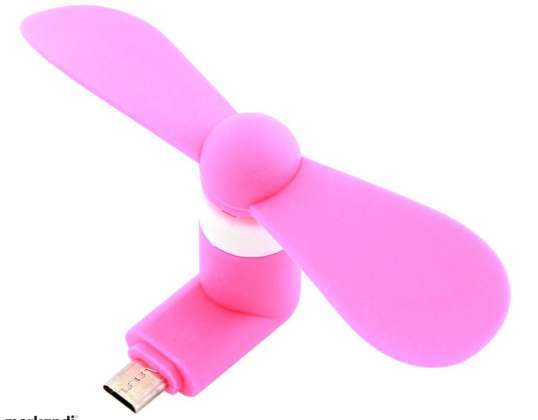 AK35I ROZE MICRO USB TELEFOON VENTILATOR