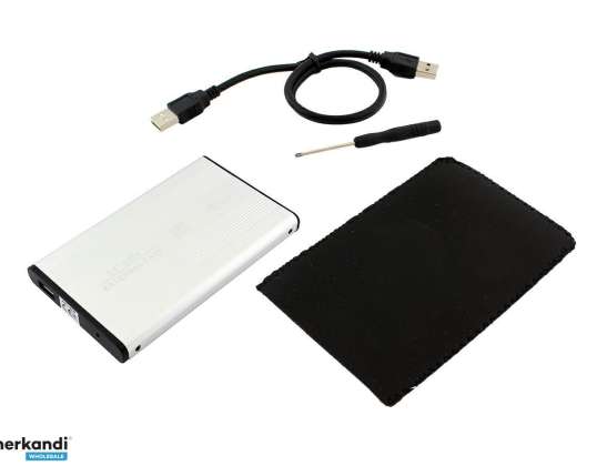 AK88A ENCLOSURE 2.5" USB SATA SILVER