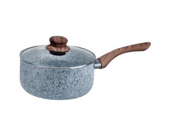 Oliver Voltz Siena OV51321J18, Aluminium Marble stone ceramic coated Sauce-pan, 18 х 8 cm., 2 l