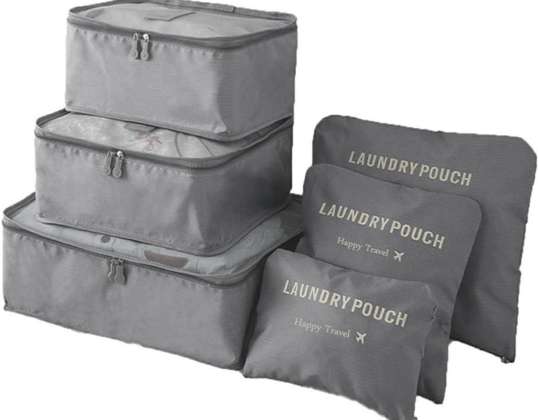 BQ28G TRAVEL ORGANIZER 6 PCS GREY