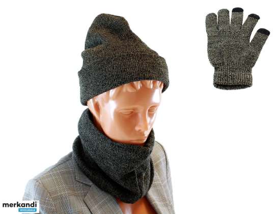 BQ52BP SET CAP + GLOVES + CHIMNEY GREY