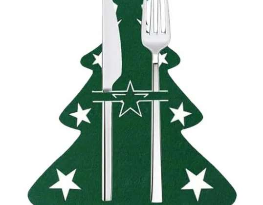 BQ86 CUTLERY POCKETS 6 PCS CHRISTMAS TREE