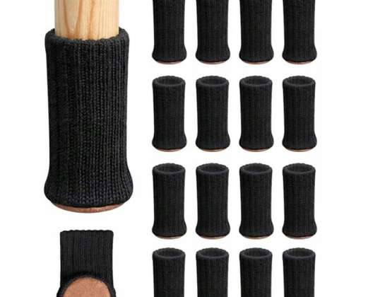 DA336A MÓVEIS LEG CAPS 16PCS PRETO