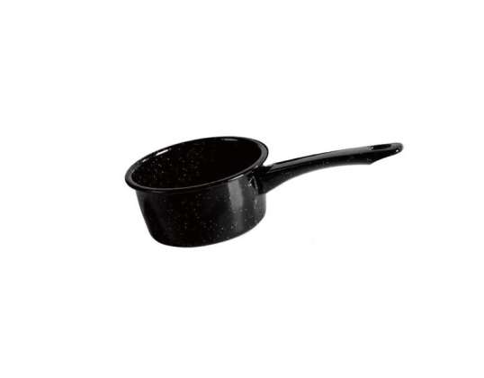 Rosberg R54521J15, Emalio keptuvė, 15x7сm., 0.95l., Marmurinė danga, Emaliuota, Indukcinė, Juoda melanža
