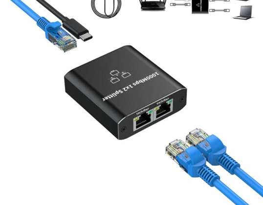МЕРЕЖЕВИЙ РОЗГАЛУЖУВАЧ HD43 1X2 RJ45