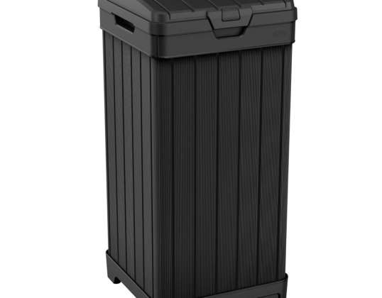 Keter Baltimore 125L Black Trash Can