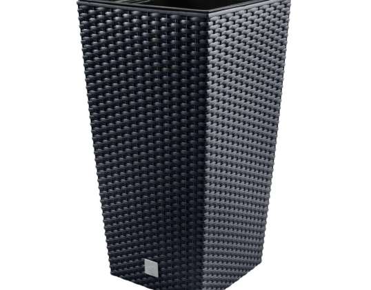 Pot with insert Rato Square DRTS240 anthracite