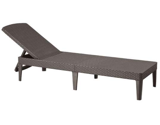 Adjustable garden lounger Jaipur Sun Lounger brown