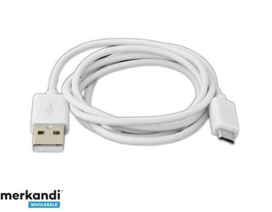 KK21A МИКРО USB КАБЕЛ БЯЛ 1M