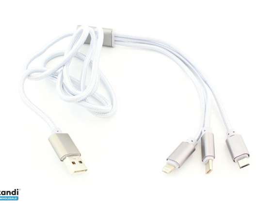 KK21M 3in1 МИКРО USB / USB-C ALLEGRO КАБЕЛ