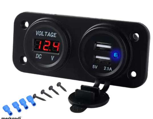 PLS37B WASSERDICHT. LEUCHTE STECKDOSE 2XUSB
