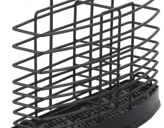 Rosberg R53003D, Cutlery holder 20.7 х 9.5 х 15.2 cm, Black