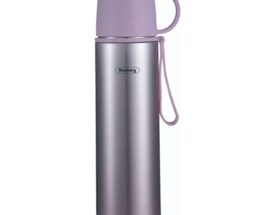 Rosberg R52010F, Stainless steel vacuum flask, 0.5l., Purple