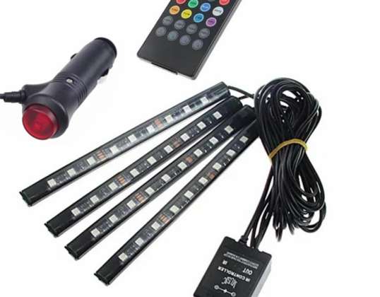 ZD65A LUZ INTERIOR COCHE RGB4x9LED