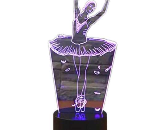 ZD98H BAILARINA LUZ NOTURNA LED 3D