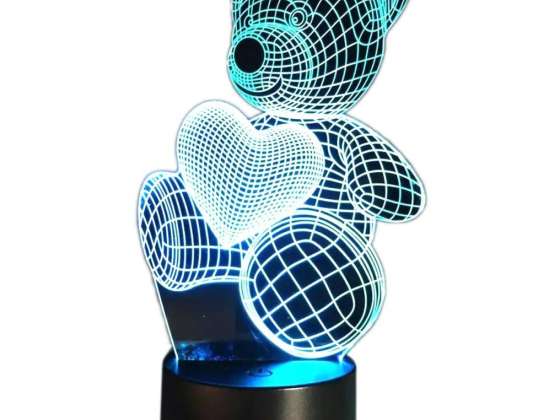ZD98J TEDDY BEAR 3D LED LUZ NOTURNA