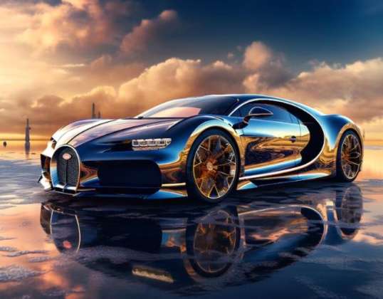 Dimanta mozaīkas auto bugatti