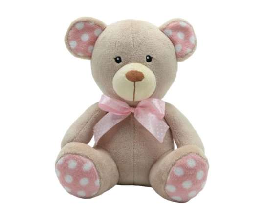 Maskotka miś kropek beżowy 25 cm