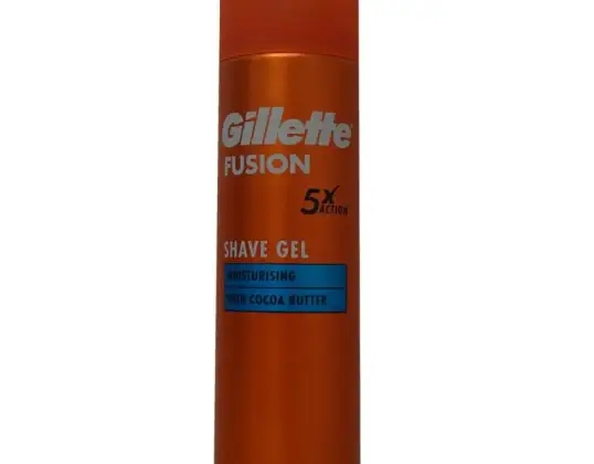 Gillette Fusion 5 parranajogeeli 200 ml. Kosteusvoide kaakaovoilla.