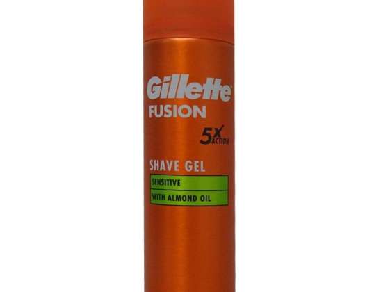 Gillette Fusion 5 scheergel 200 ml. Ultra gevoelige aloë.