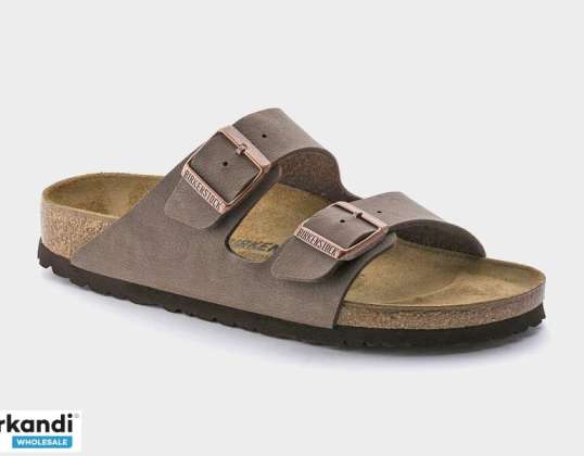 Klapki męskie Birkenstock Arizona Birkibuc Mocha kolor brązowy - 0151181