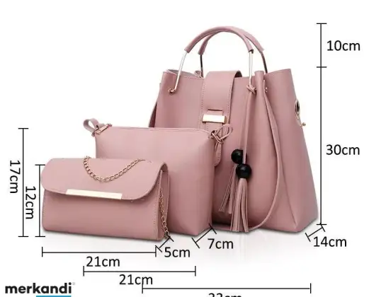 Verkauf von Damenhandtaschen aus Lagerbeständen. Damenhandtaschen-Sets im Großhandel