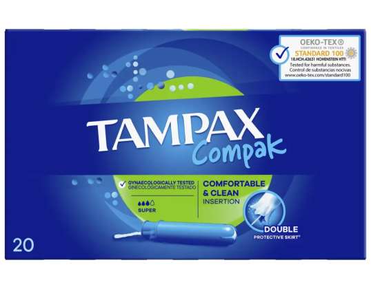 Tampax Compak Super 18 kpl | Mukava ja turvallinen suojaus | Tukku