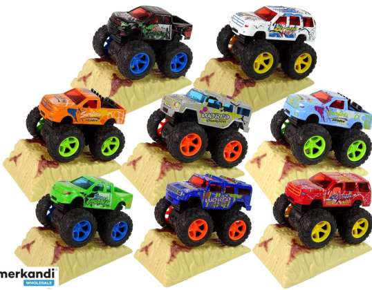 Auto Resorak With Tension Monster Truck Big Foot Rubber Tires Ramp